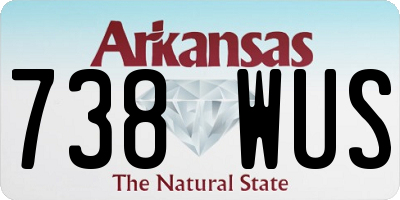 AR license plate 738WUS