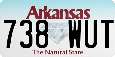 AR license plate 738WUT