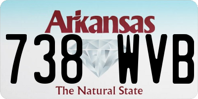 AR license plate 738WVB