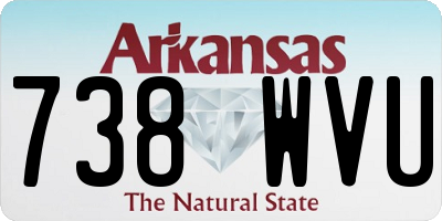AR license plate 738WVU