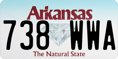 AR license plate 738WWA