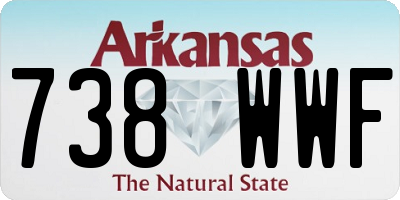 AR license plate 738WWF