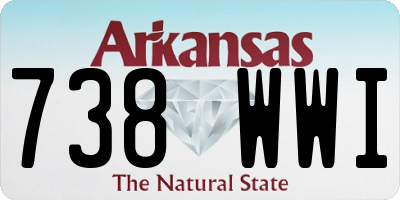 AR license plate 738WWI