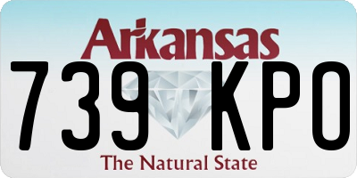 AR license plate 739KPO