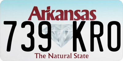 AR license plate 739KRO