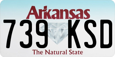 AR license plate 739KSD