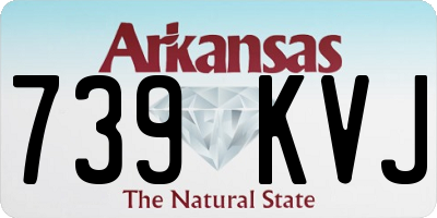 AR license plate 739KVJ