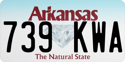 AR license plate 739KWA