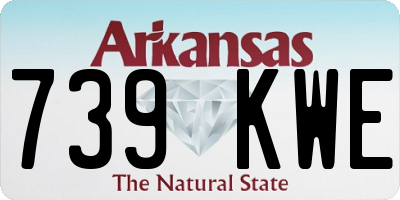 AR license plate 739KWE