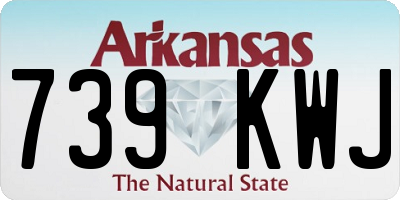 AR license plate 739KWJ