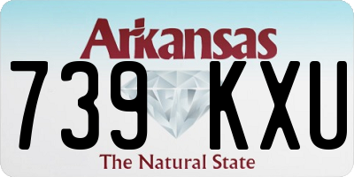 AR license plate 739KXU