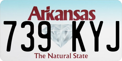 AR license plate 739KYJ
