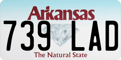 AR license plate 739LAD