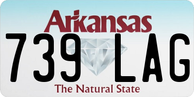 AR license plate 739LAG