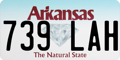 AR license plate 739LAH
