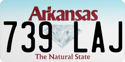 AR license plate 739LAJ