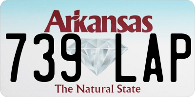 AR license plate 739LAP