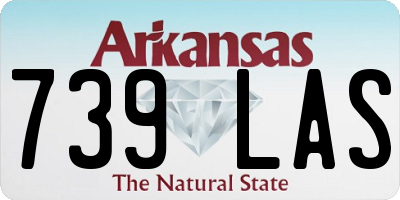 AR license plate 739LAS