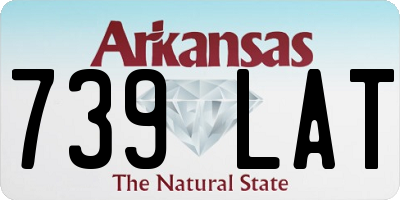 AR license plate 739LAT