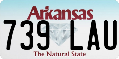 AR license plate 739LAU