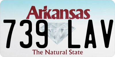 AR license plate 739LAV