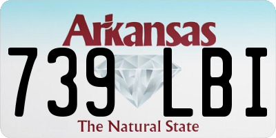 AR license plate 739LBI