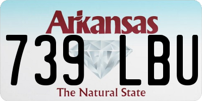 AR license plate 739LBU