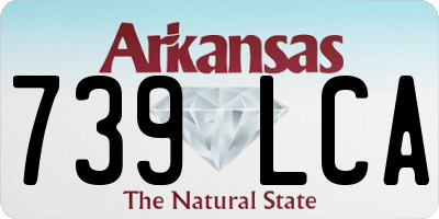 AR license plate 739LCA
