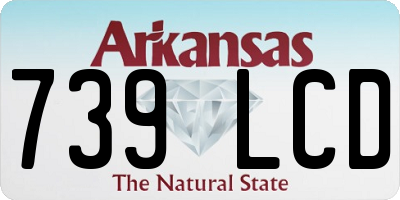 AR license plate 739LCD