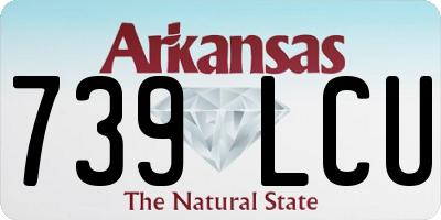 AR license plate 739LCU