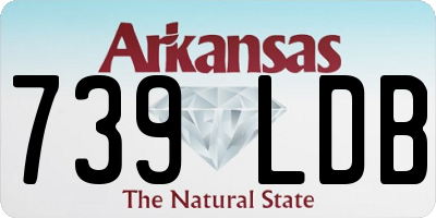 AR license plate 739LDB