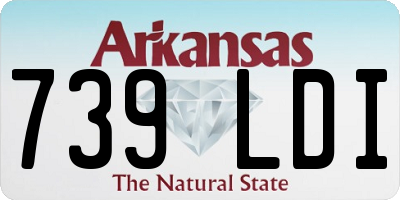 AR license plate 739LDI