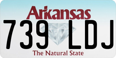 AR license plate 739LDJ