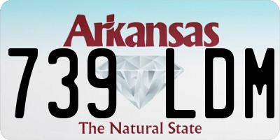 AR license plate 739LDM