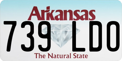 AR license plate 739LDO