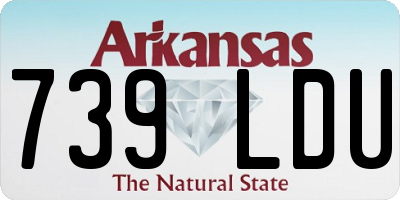 AR license plate 739LDU