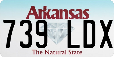 AR license plate 739LDX