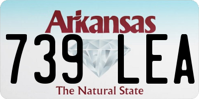 AR license plate 739LEA