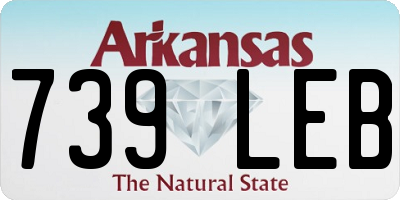 AR license plate 739LEB