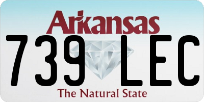 AR license plate 739LEC