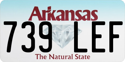 AR license plate 739LEF