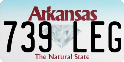 AR license plate 739LEG