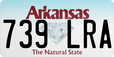 AR license plate 739LRA