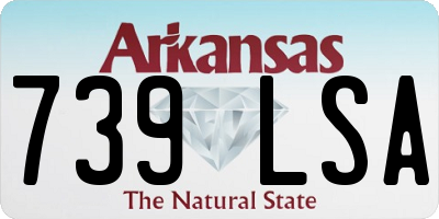 AR license plate 739LSA
