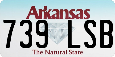 AR license plate 739LSB