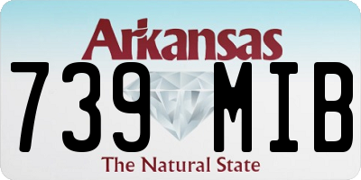 AR license plate 739MIB