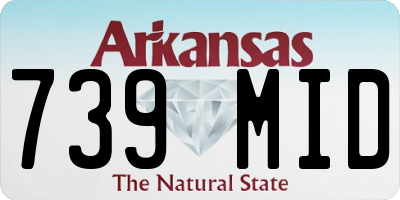 AR license plate 739MID