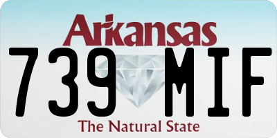 AR license plate 739MIF