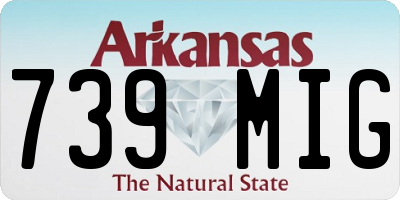 AR license plate 739MIG