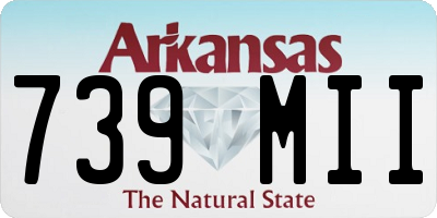AR license plate 739MII